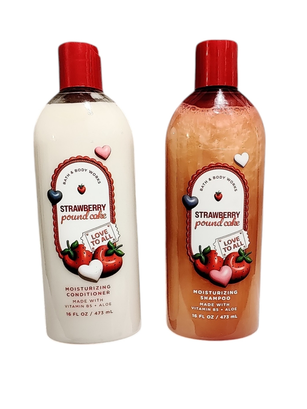 Bath & Body Works Strawberry Pound Cake Shampoo & Conditioner Set